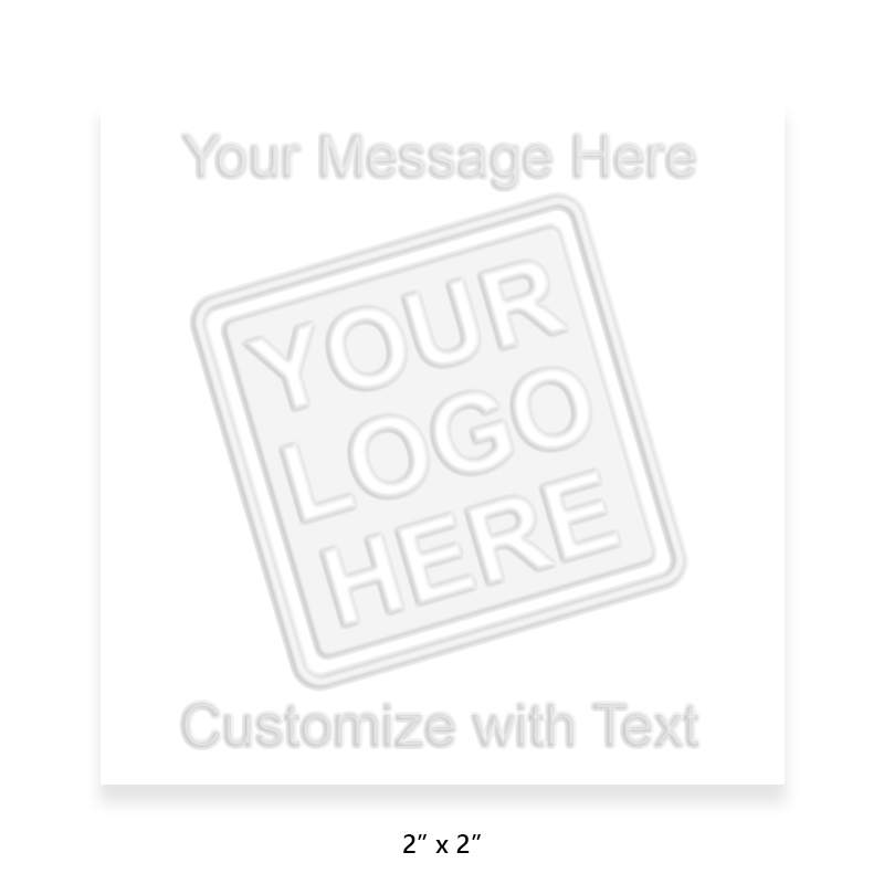 This Shiny Embosser Insert has an impression size of 2" x 2" and features 5 lines of customizable text. Perfect for business cards!