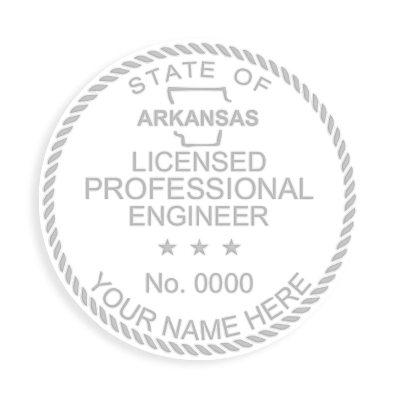 This professional engineer embosser for the state of Arkansas adheres to state regulations and provides top quality impressions. Orders over $100 ship free!