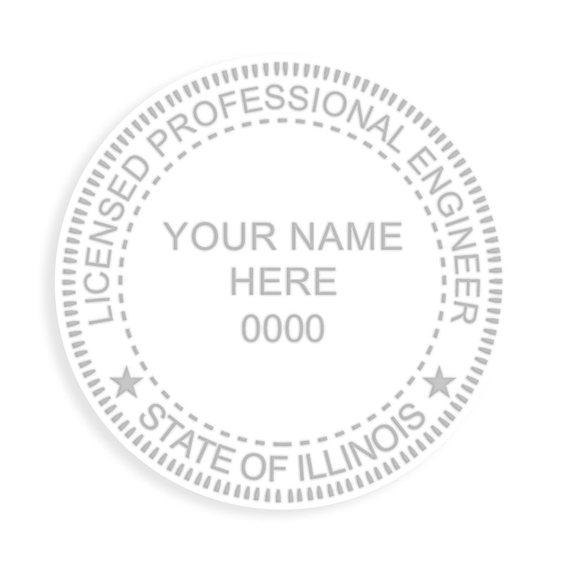 This professional engineer embosser for the state of Illinois adheres to state regulations and provides top quality impressions. Orders over $100 ship free!