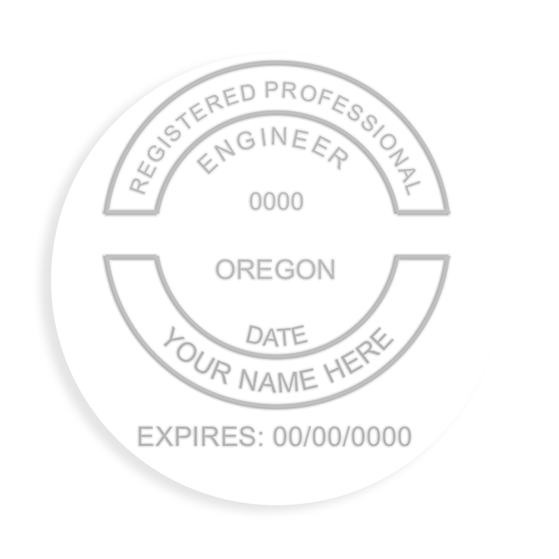 This professional engineer embosser for the state of Oregon adheres to state regulations and provides top quality impressions. Orders over $100 ship free!