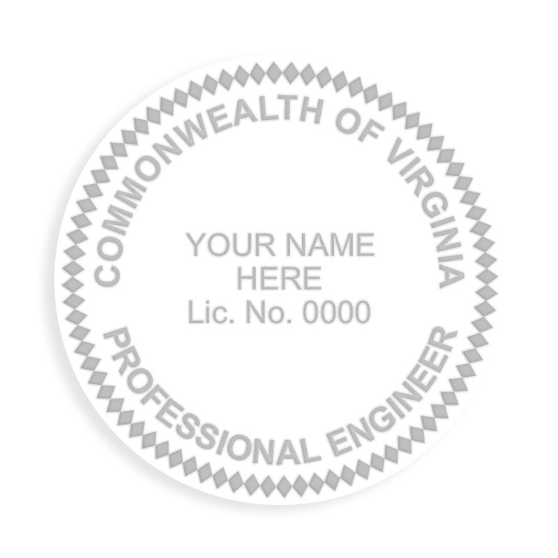 This professional engineer embosser for the state of Virginia adheres to state regulations and provides top quality impressions. Orders over $100 ship free!
