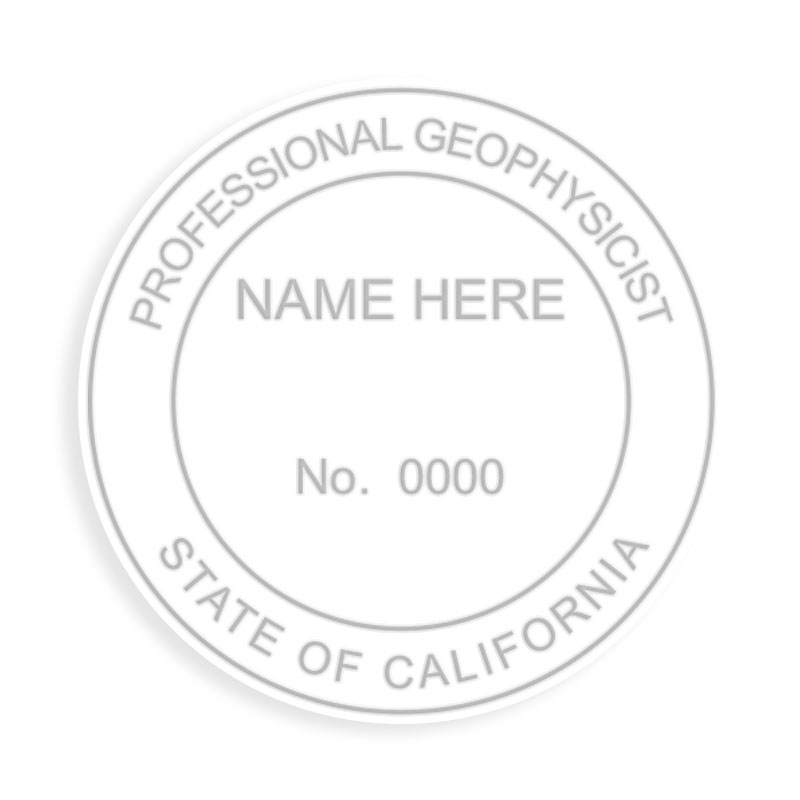 This professional geophysicist embosser for the state of California adheres to state regulations and provides top quality impressions. Free shipping over $100!