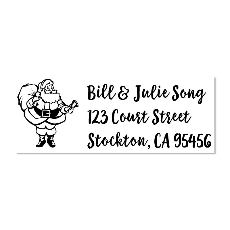 Create jolly holiday cards with this custom Santa Claus holiday address stamp on 6 mount options. Fast & free shipping on orders $100 and over!