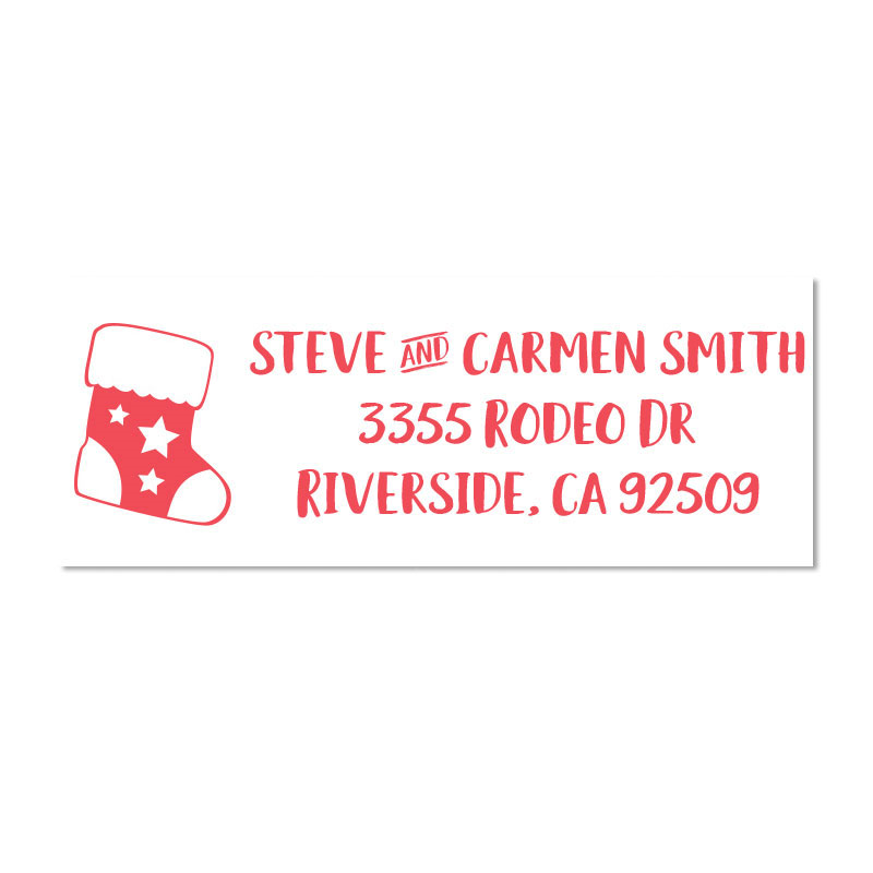 Spruce up your holiday cards with this custom Inkwell Font holiday address stamp on 6 mount options. Fast & free shipping on orders $100 and over!