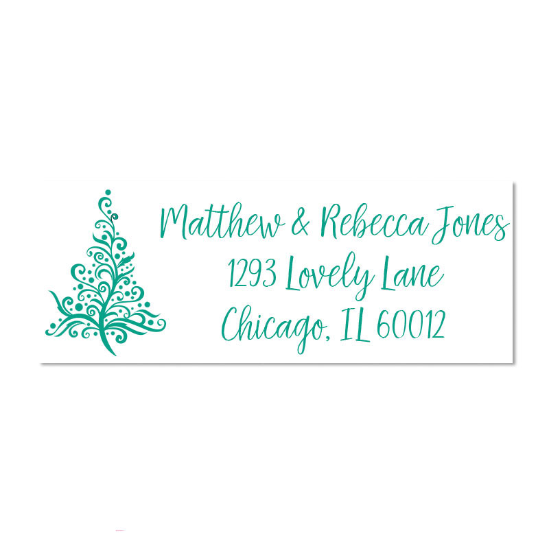 Decorate your holiday cards with this custom Scrolly Tree holiday address stamp on 6 mount options. Fast & free shipping on orders $100 and over!