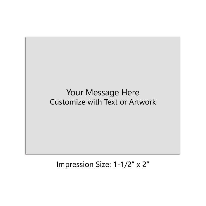 Customize this rubber stamp w/ up to 8 lines of text/your artwork! Great for logos or addresses! Separate ink pad required. Free shipping on orders over $100!