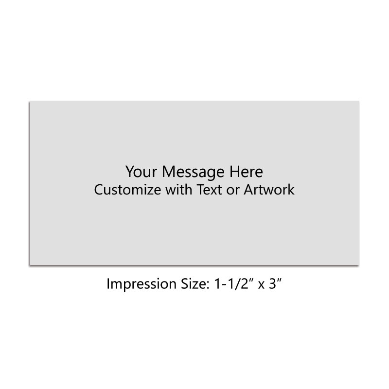 Customize this stamp w/ up to 8 lines of text or your artwork! Ideal size for logos or gift tags! Separate ink pad required. Free shipping on orders over $100!