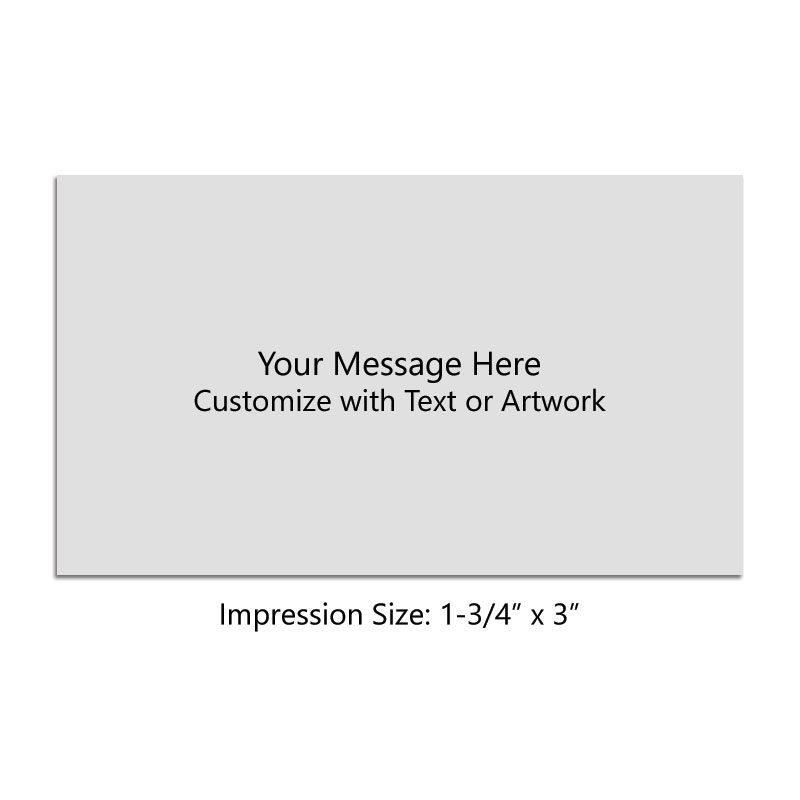 Customize this stamp w/ up to 9 lines of text/artwork! Best for logos, forms or document stamps! Separate ink pad required. Free shipping on orders over $100!