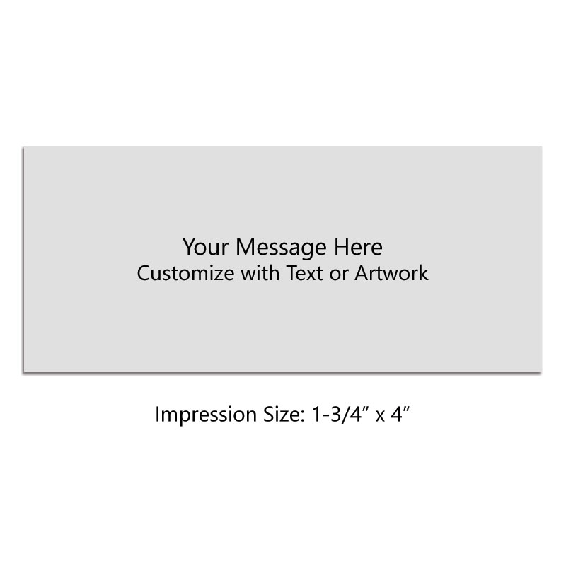 Customize this stamp with up to 9 lines of text or artwork! Best for document stamps or logos! Separate ink pad required. Free shipping on orders over $100!