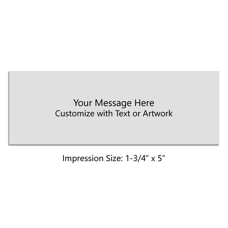 Personalize this stamp with up to 9 lines of text or artwork! Great size for logos or labels! Separate ink pad required. Free shipping on orders over $100!