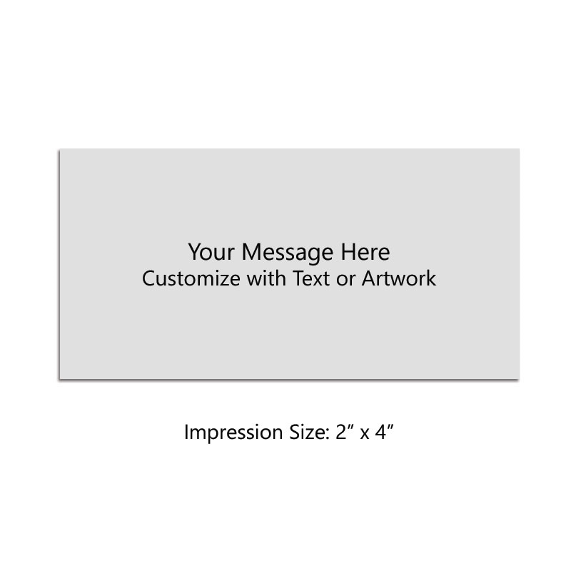 Customize this stamp w/ up to 12 lines of text/artwork! Works great for forms or invitation stamps! Separate ink pad required. Orders over $100 ship free!