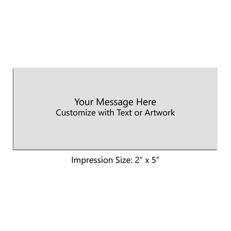 Customize this stamp w/ up to 12 lines of text/artwork! Works great for logos or invitation stamps! Separate ink pad required. Orders over $100 ship free!