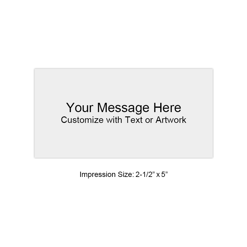 Customize up to 14 lines of text or add your B&W artwork free! Ideal for logos or product labels. Separate ink pad required. Free shipping on orders over $100!
