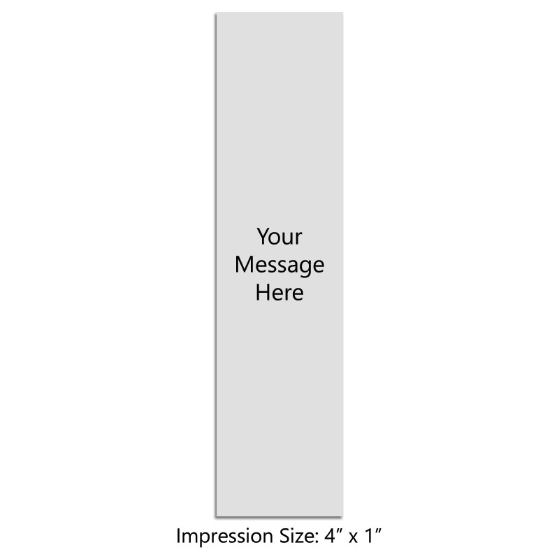 Customize this 4" x 1" wood rubber stamp w/ up to 24 lines of text/upload your artwork for free! Separate ink pad required. Free shipping on orders over $100!