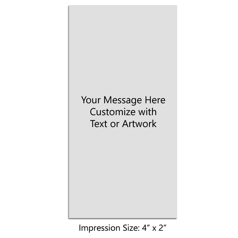 Customize this stamp w/ up to 24 lines of text or artwork! Works great for forms or invitation stamps! Separate ink pad required. Orders over $100 and over!