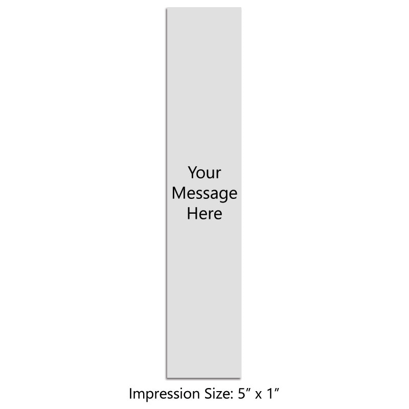 Personalize this 5" x 1" wood stamp w/ up to 25 lines of text/upload your B&W artwork for free! Separate ink pad required. Free shipping on orders over $100!