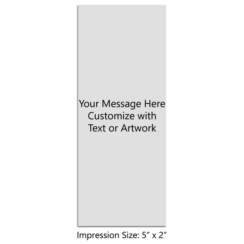 Customize this stamp w/ up to 25 lines of text or artwork! Works great for logos or invitation stamps! Separate ink pad required. Orders over $100 ship free!
