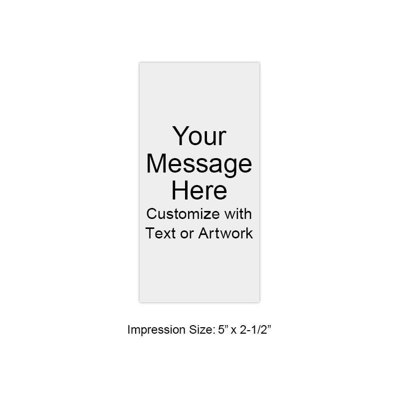 Customize this stamp w/ up to 25 lines of text or artwork! Works great for logos or invitation stamps! Separate ink pad required. Orders over $100 ship free!