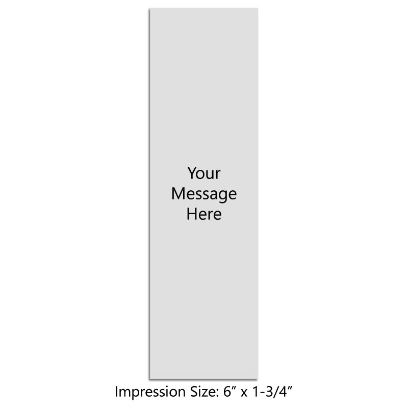 Customize this 6" x 1-3/4" vertical wood hand stamp with up to 25 lines of text or artwork! Separate ink pad required. Free shipping on orders over $100!