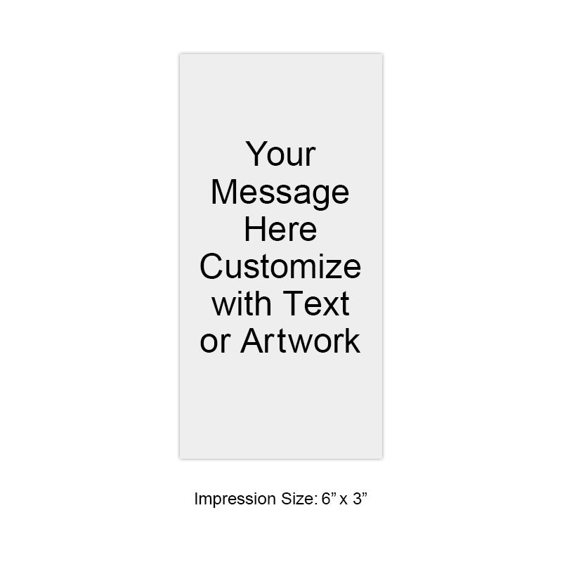 Customize this stamp w/ up to 25 lines of text or artwork! Great for card design or logo stamps. Separate ink pad required. Free shipping on orders over $100!