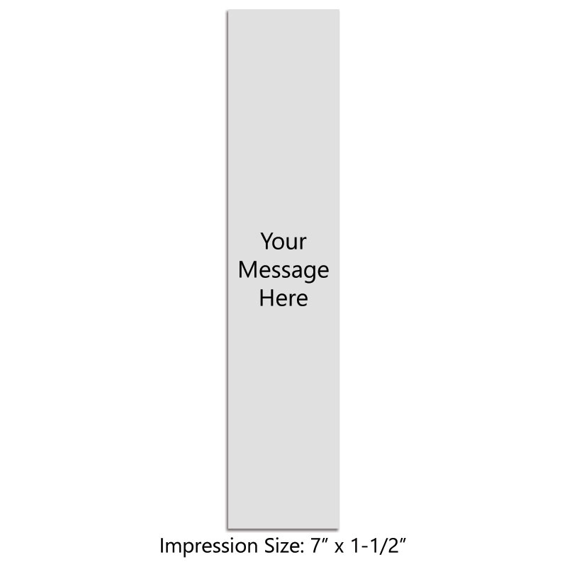 Personalize this 7" x 1-1/2" wood stamp with 25 lines of text or artwork! Great for product labels! Separate ink pad required. Ships in 1-2 business days.