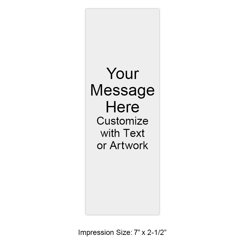 Customize with up to 25 lines of text or artwork! Perfect for large logos or general messages. Separate ink pad required. Free shipping on orders over $100!