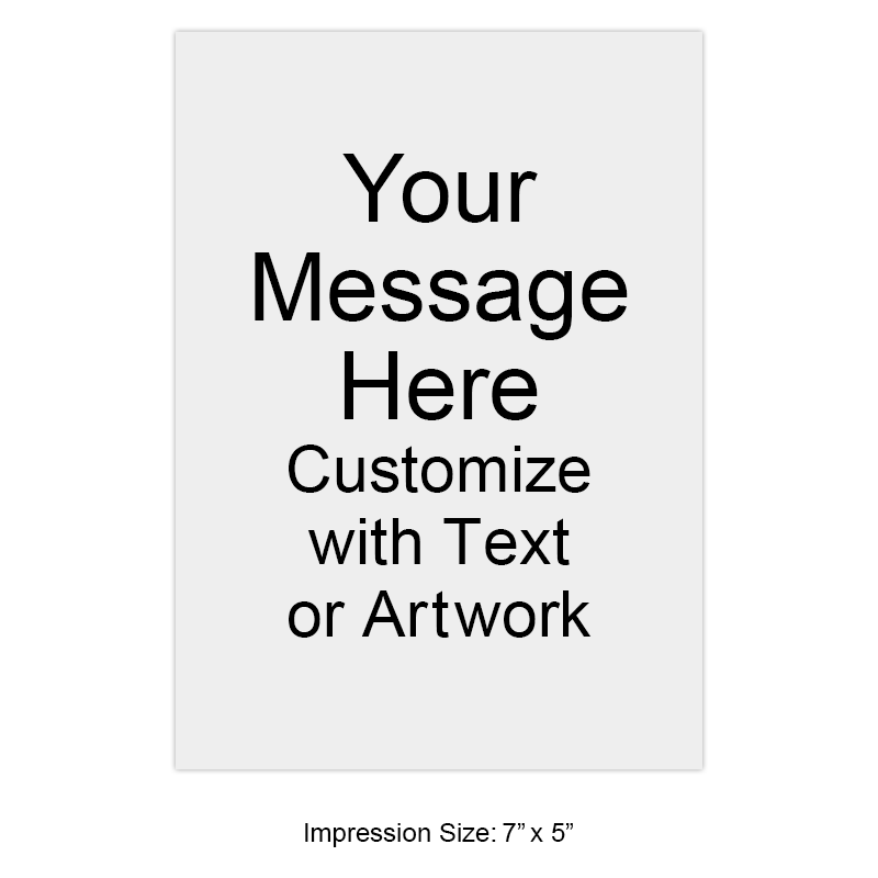 Customize this hand stamp with 25 lines of text or your artwork! Used for logos or office forms and requires a separate ink pad. Ships in 1-2 business days!