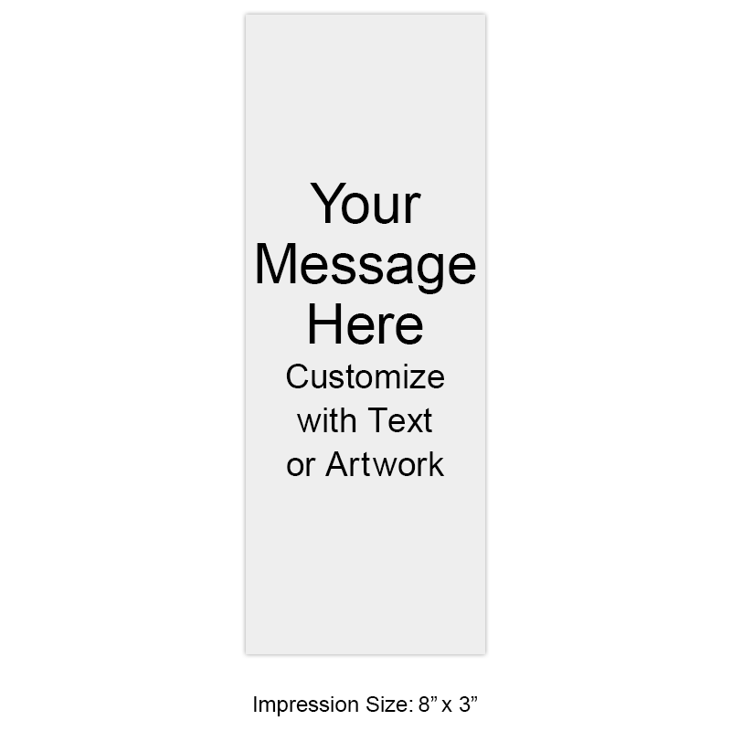Customize this hand stamp with up to 25 lines of text or upload your artwork! Used for large logos. Separate ink pad required. Ships in 1-2 business days!