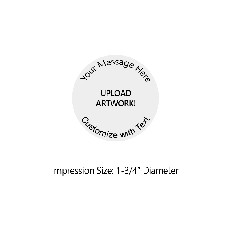 Customize this 1-3/4" Diameter heavy duty metal laundry stamp w/ up to 9 lines. Available in 5 ink colors. Ships in 1-2 business days!
