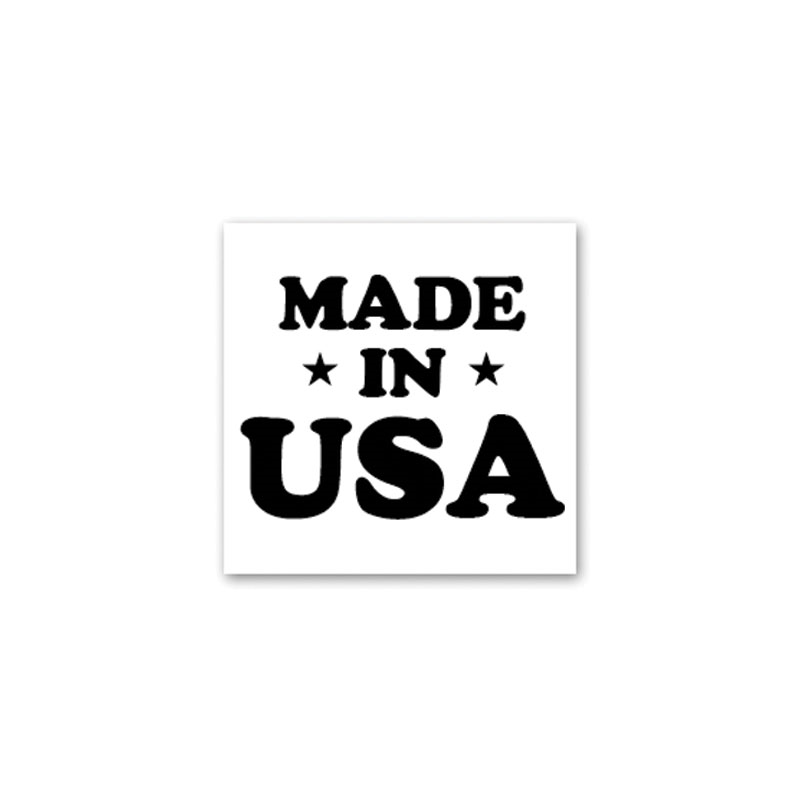 This Made In USA with Stars large stock message stamp comes on a wood hand stamp and in one of 5 sizes. Separate ink pad required. Orders over $100 ship free!