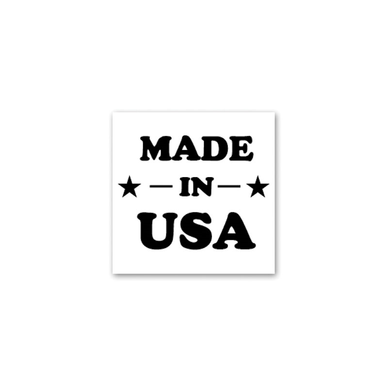 This Made In USA with Stars and Lines large stock stamp comes on a wood stamp and in one of 5 sizes. Separate ink pad required. Orders over $100 ship free!