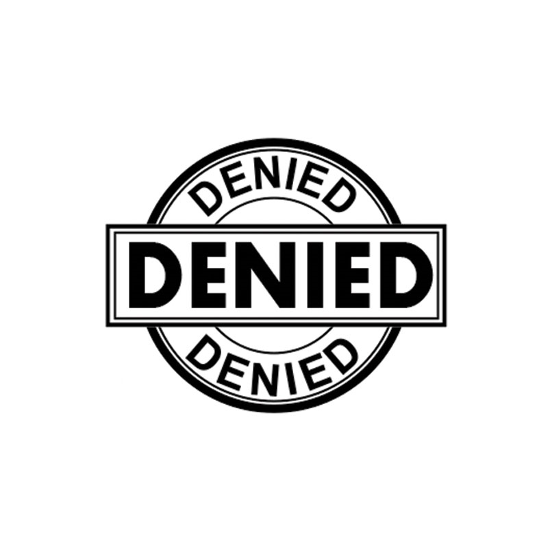 This large Round Denied stock message stamp comes on a wood stamp and in a choice of 5 sizes. Separate ink pad required. Orders over $100 ship free!