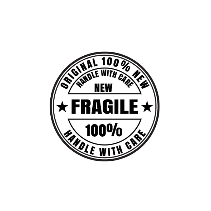 This large Round Fragile stock message stamp comes on a wood stamp and in a choice of 5 sizes. Separate ink pad required. Orders over $100 ship free!