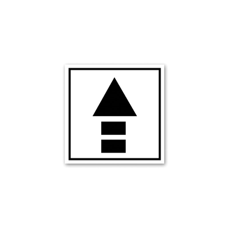 This large This Way Up stock message stamp comes on a wood stamp and in your choice of 5 sizes. Separate ink pad required. Orders over $100 ship free!