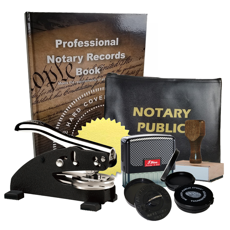 This Maine notary pro kit, meets all state requirements & is available on 8 mount choices with rectangle stamp, & seven other items with options to choose from.