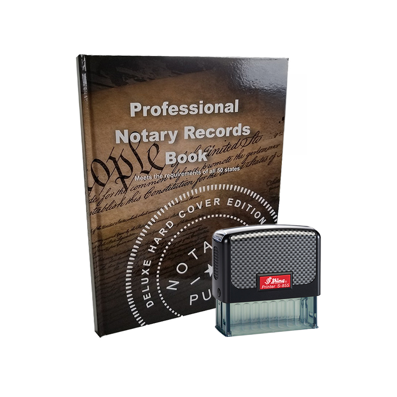 Top quality Maine notary renewal kit, meets all state requirements and is available on 8 mount choices with record book. Ships quick!