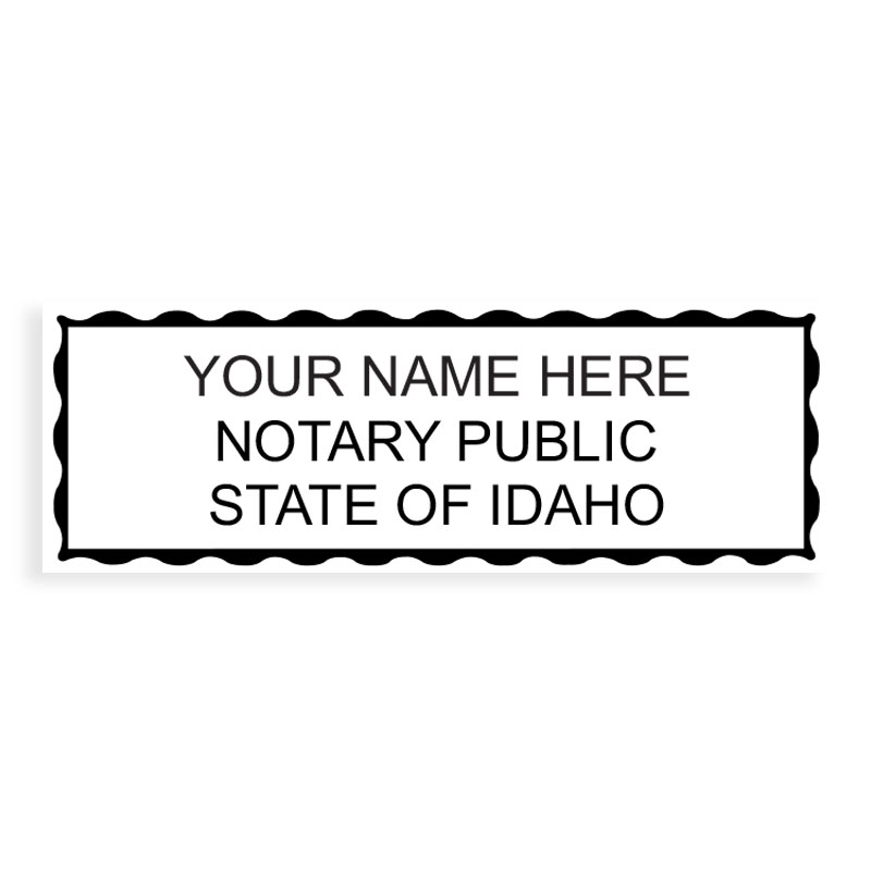 Top quality self-inking Idaho notary stamp ships in 1-2 days. Meets all state specifications and requirements. Free shipping on orders over $100!