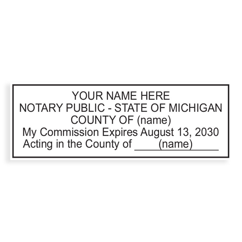 Top quality Michigan notary eSeal meets all state requirements and is available in 5 colors. Delivered via email within 48 business hours.