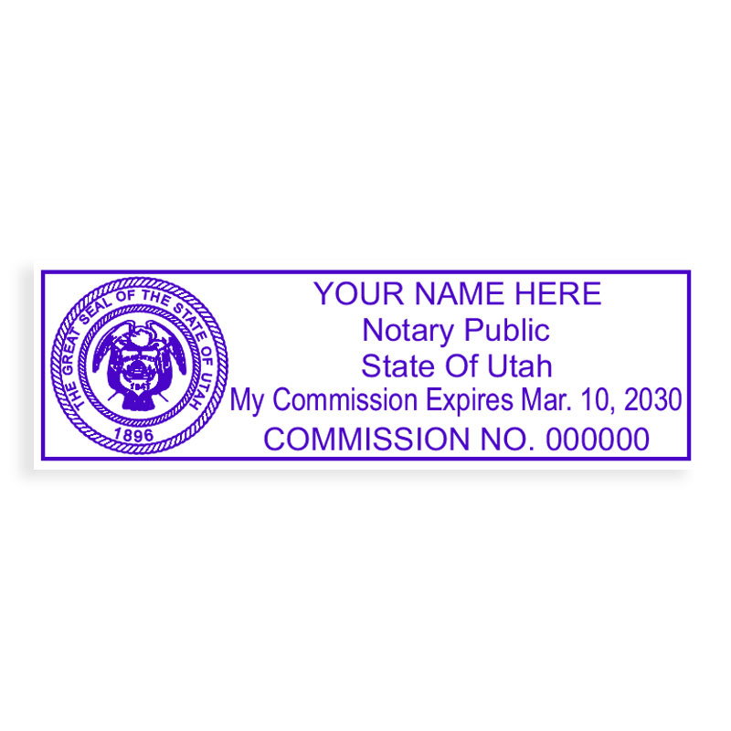 Top quality Utah notary eSeal meets all state requirements and is available in 5 colors. Delivered via email within 48 business hours.