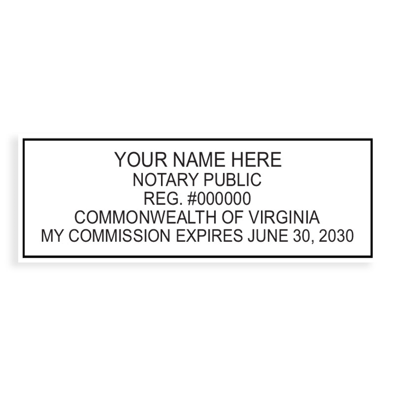 This top quality Virginia notary stamp ships in 1-2 days, meets all state requirements and is available on 5 mount choices. Free shipping on orders over $100!