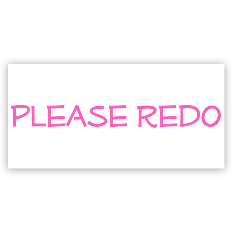 Enhance your teaching kit w/ this Please Redo self-inking stamp in your choice of 11 ink colors. Refillable with Ideal ink. Free shipping on orders over $100!