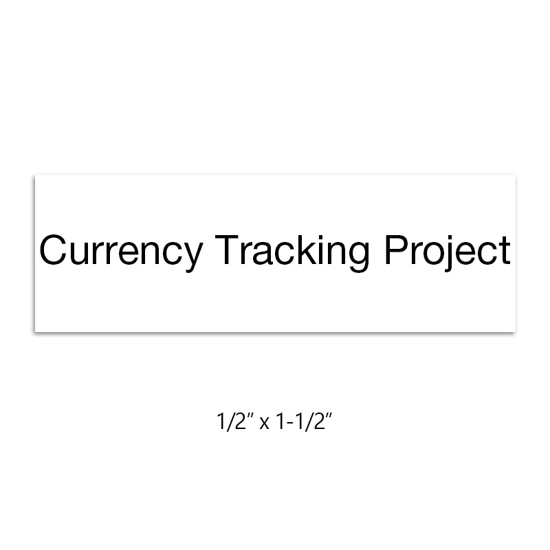 This stock Where's George Currency Tracking Project stamp comes in 4 mount options. Great for stamping/tracking bills. Free shipping over $100!