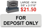 Get Business rubber Stamps for Deposit Only At knockout prices From rubberStampchamp.com