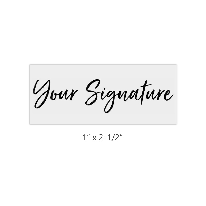 Don't write it, Stamp it! Customize an Ideal 4914 self-inking stamp w/ your actual signature w/ 11 colorful ink options! Free shipping on orders over $100!