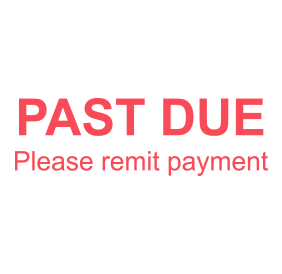 Past Due Please REMIT Self Inking Rubber Stamp Medium Red Ink