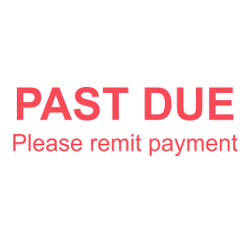 Past Due Please Remit Payment Stock Message Stamp Rubber Stamp Champ