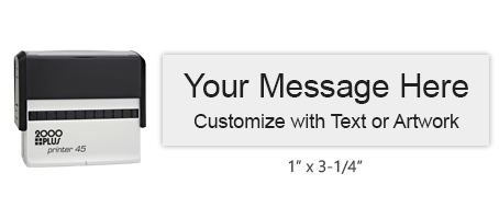 Personalize this easy to use 1" x 3-1/4" stamp with text or your logo in your choice of 11 exciting ink colors. Fast & free shipping on orders $45 and over!