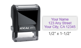 Ideal 4911 return address self-inking stamp in your choice of 11 ink colors. Ink and replacement pads sold separately. Free shipping on orders over $45