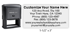 Ideal 4926 return address self-inking stamp in your choice of 11 ink colors. Ink and replacements pads sold separately. Free shipping on orders over $45.