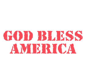 God Bless America with Stencil Font Patriotic Stamp | Rubber Stamp Champ